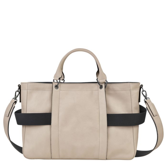 Beige Longchamp 3D Sangle M Women's Top-handle Bags | US-1439SLE