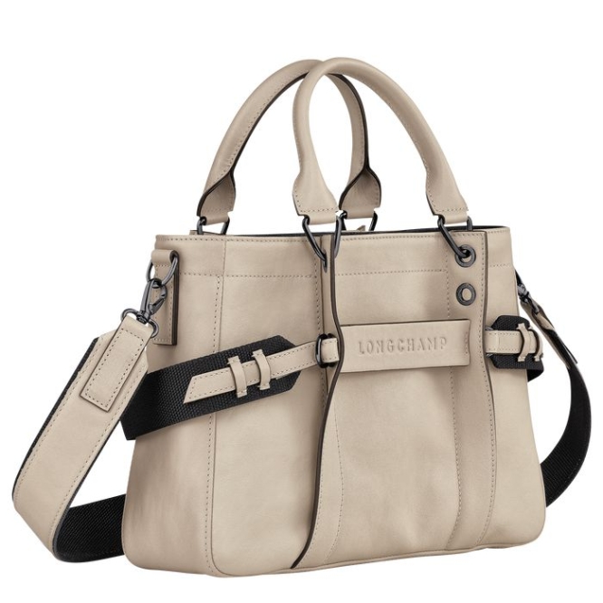 Beige Longchamp 3D Sangle S Women's Top-handle Bags | US-6745YAN