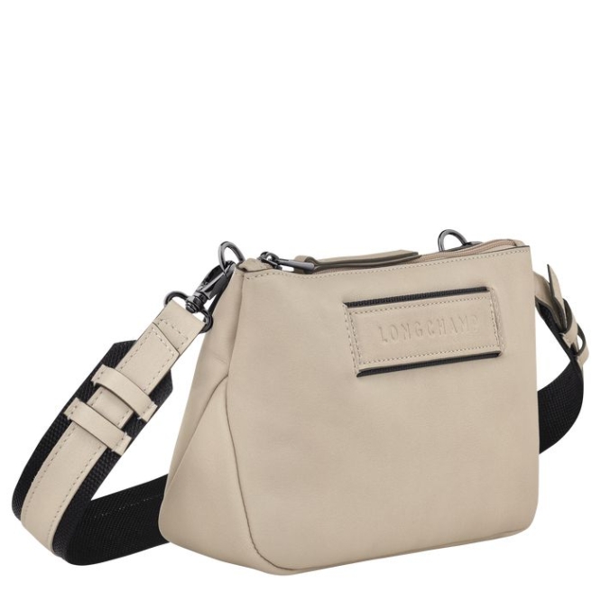 Beige Longchamp 3D Sangle Women's Crossbody Bags | US-3251OYW