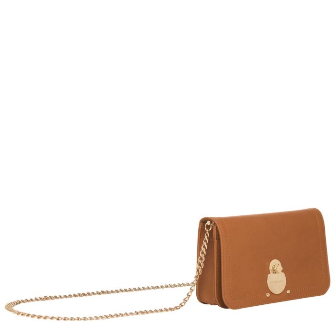 Beige Longchamp Cavalcade Women's Wallets On Chain | US-1043ZHW