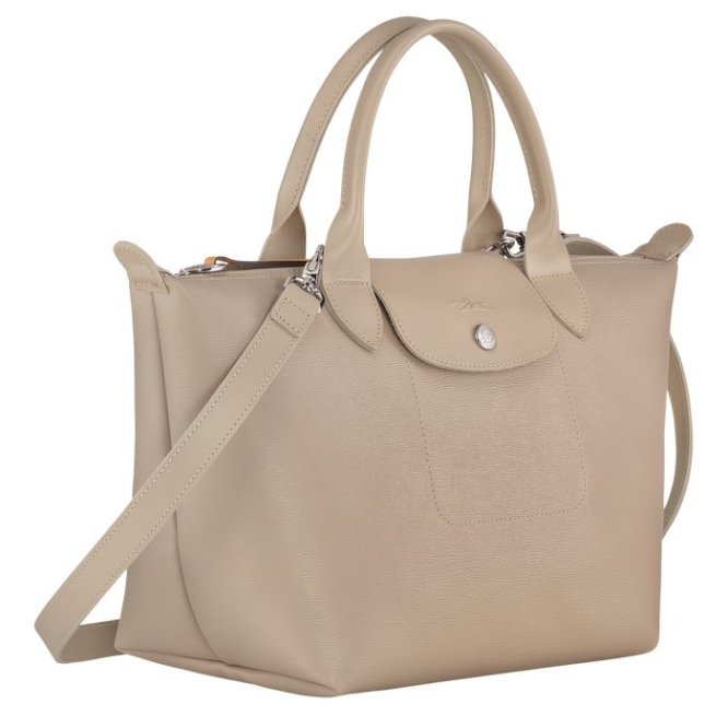 Beige Longchamp Le Pliage City S Women's Top-handle Bags | US-5167PIE