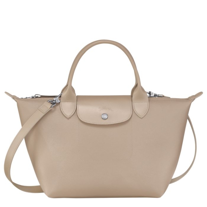 Beige Longchamp Le Pliage City S Women\'s Top-handle Bags | US-5167PIE