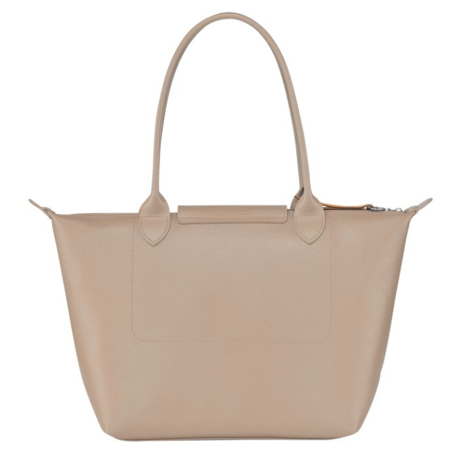 Beige Longchamp Le Pliage City S Women's Shoulder Bags | US-8791GZK