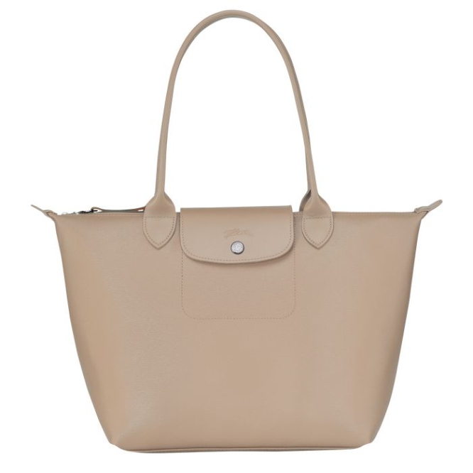 Beige Longchamp Le Pliage City S Women\'s Shoulder Bags | US-8791GZK