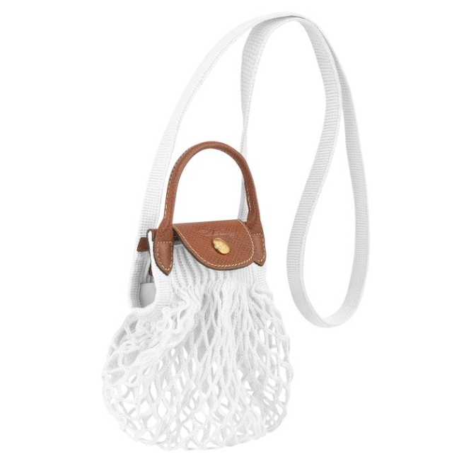 Beige Longchamp Le Pliage Filet XS Women's Crossbody Bags | US-3268KER