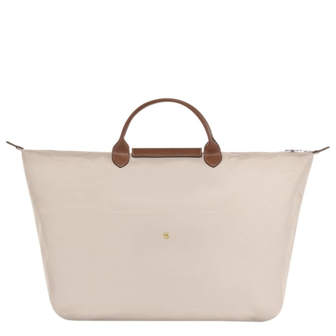 Beige Longchamp Le Pliage L Men's Travel Bags | US-2841QPL