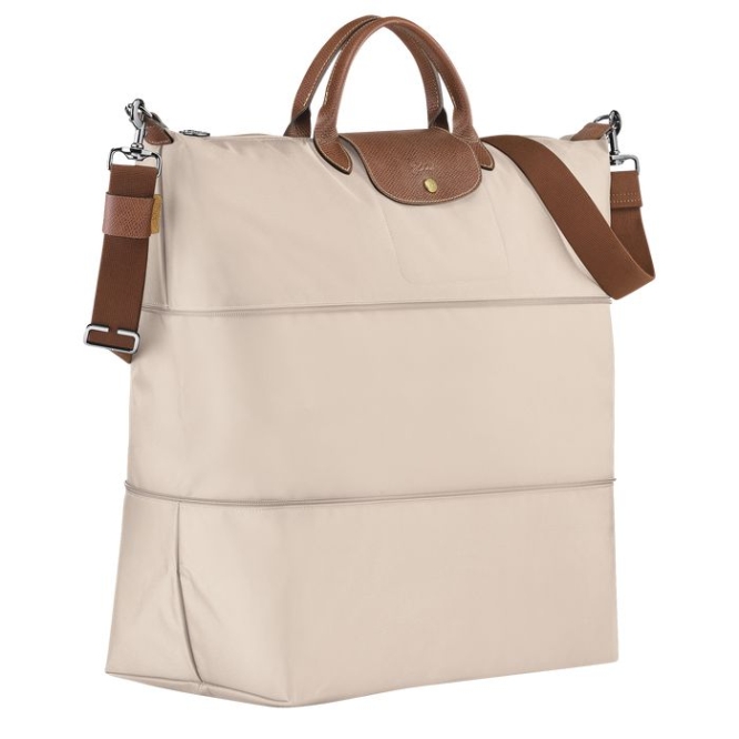 Beige Longchamp Le Pliage Men's Travel Bags | US-6197UCM