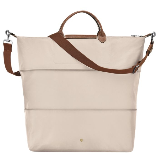 Beige Longchamp Le Pliage Men's Travel Bags | US-6197UCM