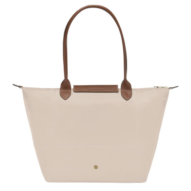 Beige Longchamp Le Pliage Original L Women's Shoulder Bags | US-0137XTS