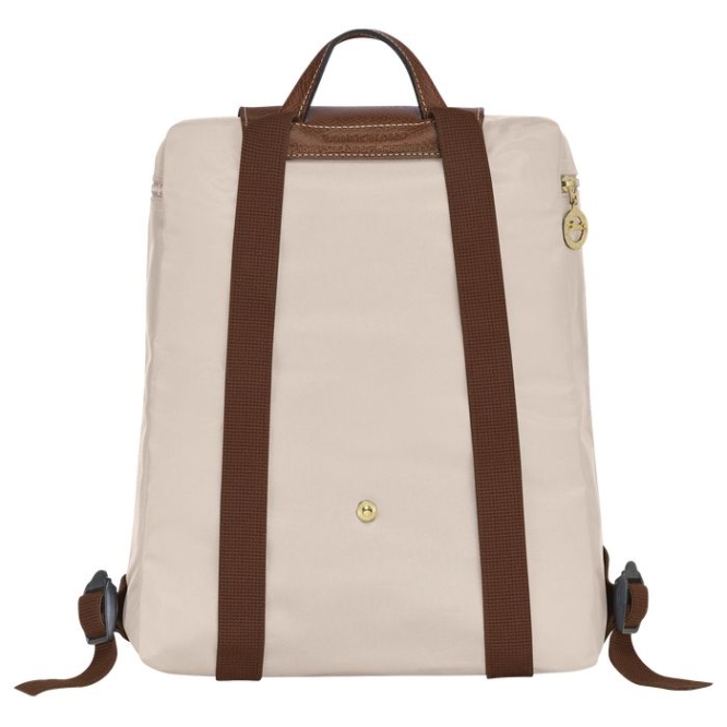 Beige Longchamp Le Pliage Original Women's Backpacks | US-1628DPC