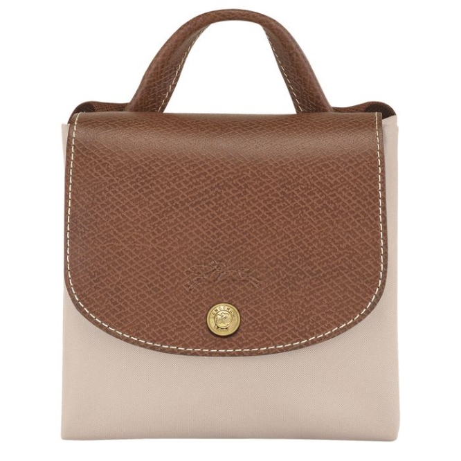 Beige Longchamp Le Pliage Original Women's Backpacks | US-1628DPC