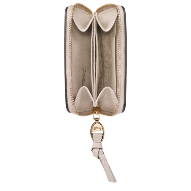 Beige Longchamp Mailbox Women's Cardholders & Coin Purses | US-9725GHT