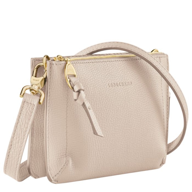 Beige Longchamp Mailbox Women's Wallets On Chain | US-4268TGB