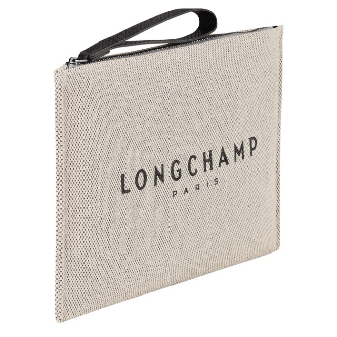 Beige Longchamp Roseau Men's Pouches & Cases | US-9275OHL