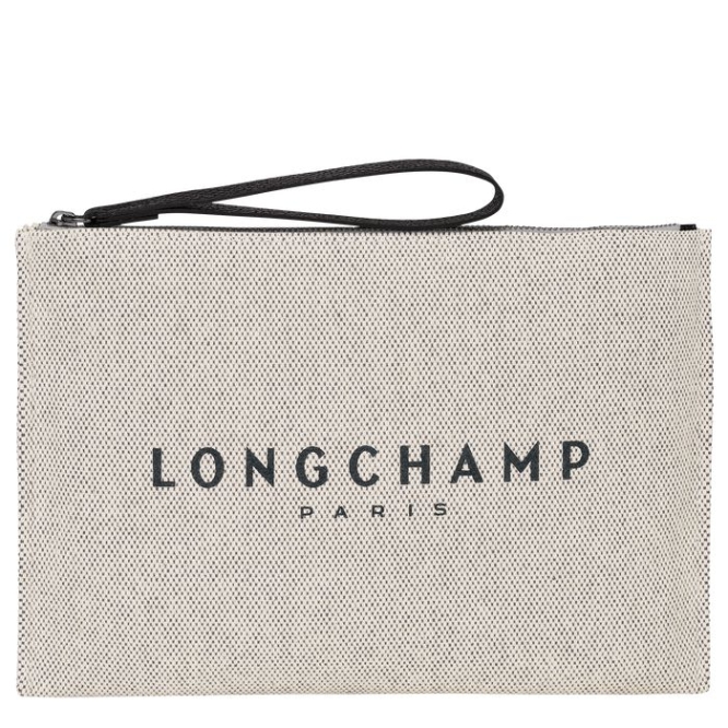 Beige Longchamp Roseau Men\'s Pouches & Cases | US-9275OHL