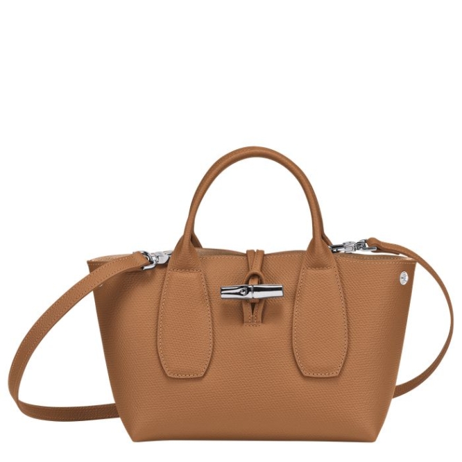 Beige Longchamp Roseau S Women's Top-handle Bags | US-1576DFM