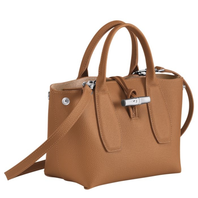 Beige Longchamp Roseau S Women's Top-handle Bags | US-1576DFM