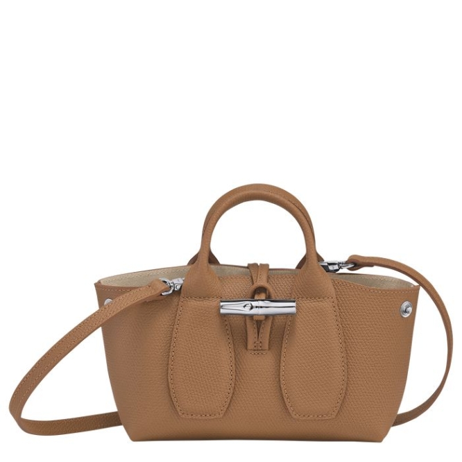 Beige Longchamp Roseau XS Women's Top-handle Bags | US-6307DBE