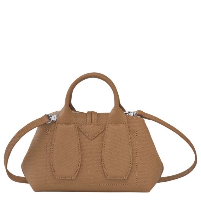 Beige Longchamp Roseau XS Women's Top-handle Bags | US-6307DBE