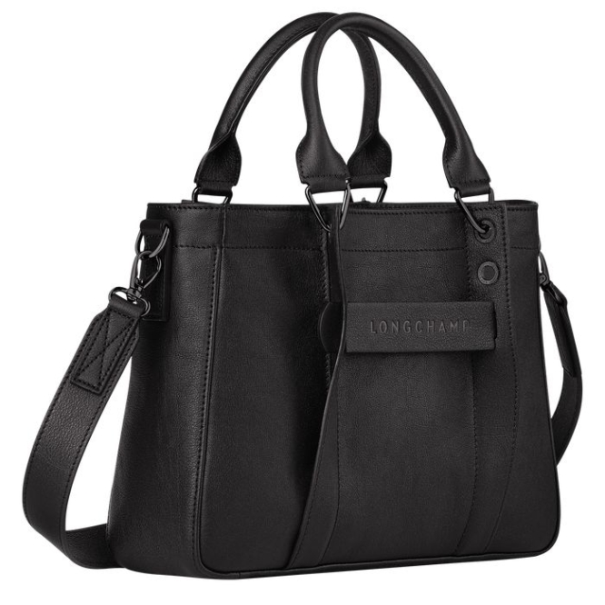 Black Longchamp 3D S Women's Top-handle Bags | US-0283VPK