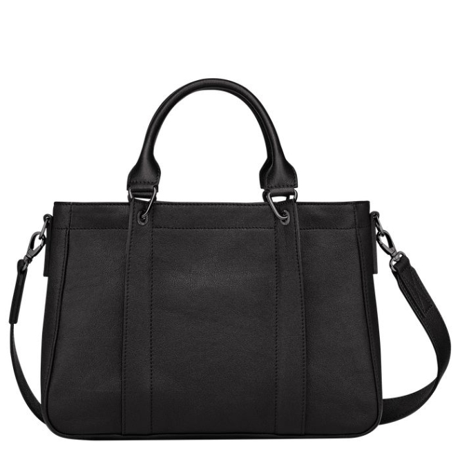 Black Longchamp 3D S Women's Top-handle Bags | US-0283VPK