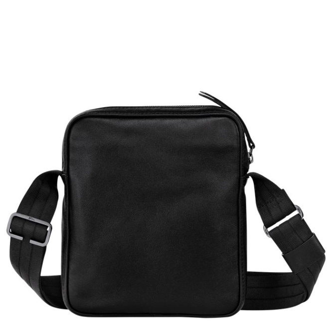 Black Longchamp 3D Ultra Black S Men's Crossbody Bags | US-1394RNI