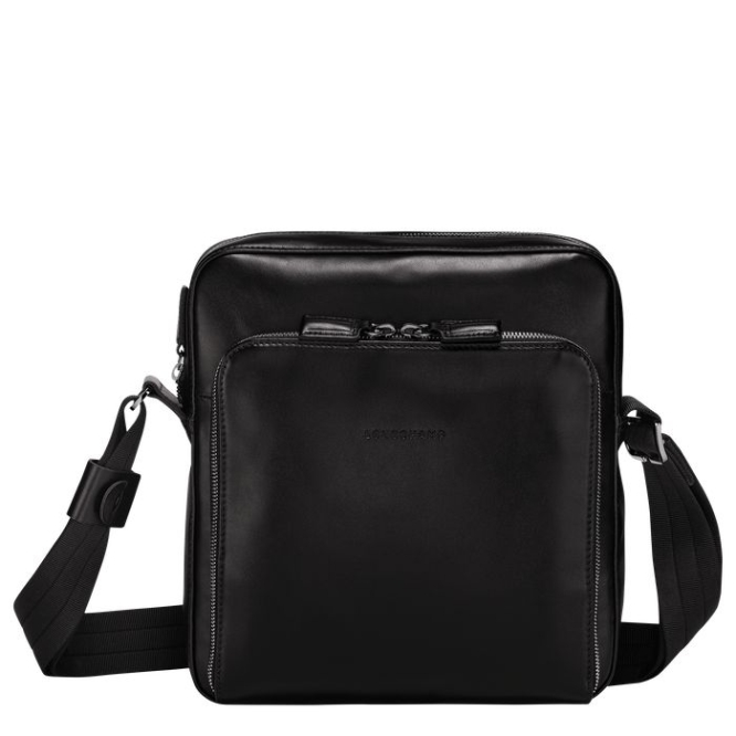 Black Longchamp Baxi M Men\'s Crossbody Bags | US-4573BKZ