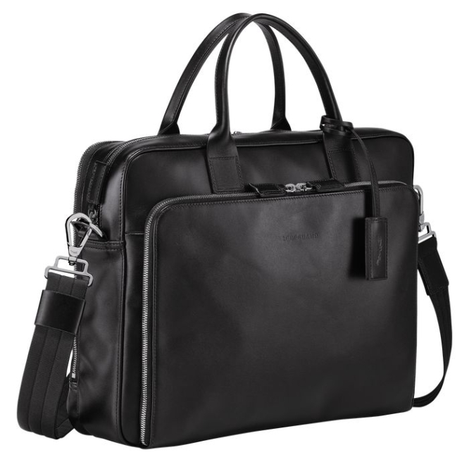 Black Longchamp Baxi M Men's Document Holders | US-0263BAC