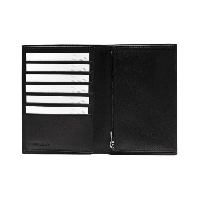 Black Longchamp Baxi Men's Wallets | US-1780OHN