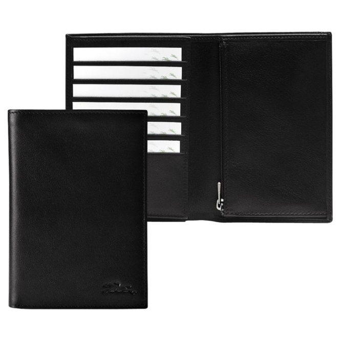 Black Longchamp Baxi Men\'s Wallets | US-1780OHN