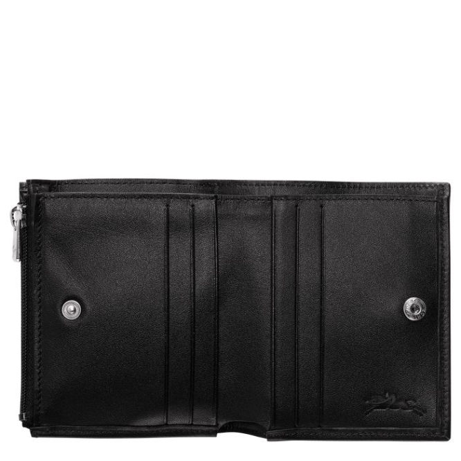 Black Longchamp Baxi Men's Wallets | US-6158VHA