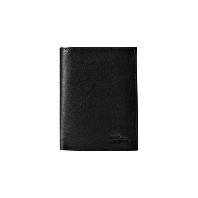 Black Longchamp Baxi Men's Wallets | US-7580GCN