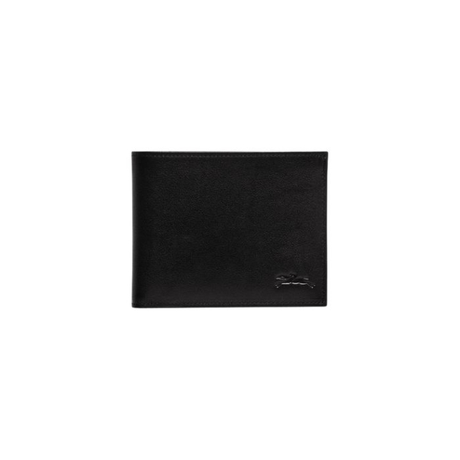 Black Longchamp Baxi Men's Wallets | US-9170IRJ