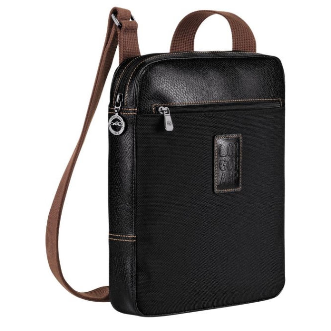 Black Longchamp Boxford L Men's Crossbody Bags | US-2175EZP