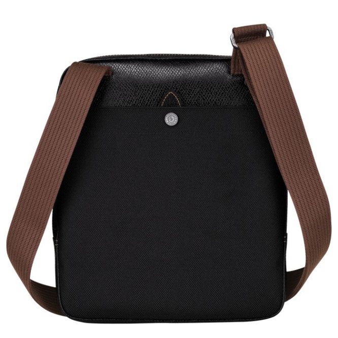 Black Longchamp Boxford L Men's Crossbody Bags | US-2175EZP