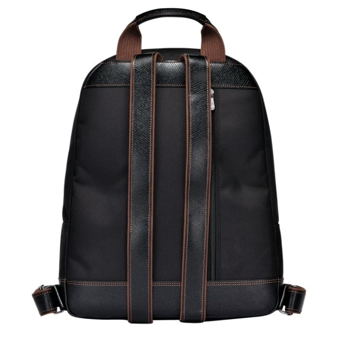 Black Longchamp Boxford Men's Backpacks | US-7981ZKR