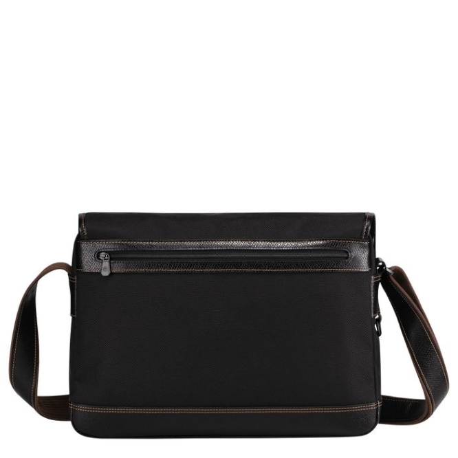 Black Longchamp Boxford Men's Crossbody Bags | US-1297EOR