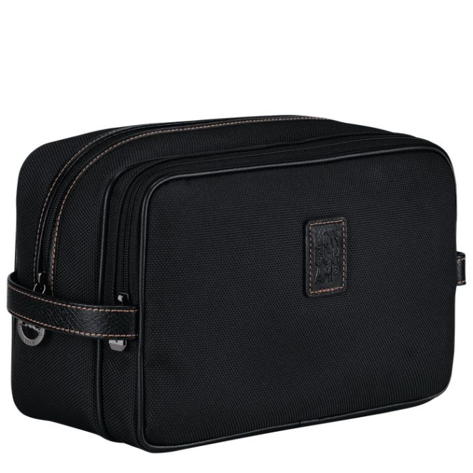 Black Longchamp Boxford Men's Toiletry Bags | US-4683FAW