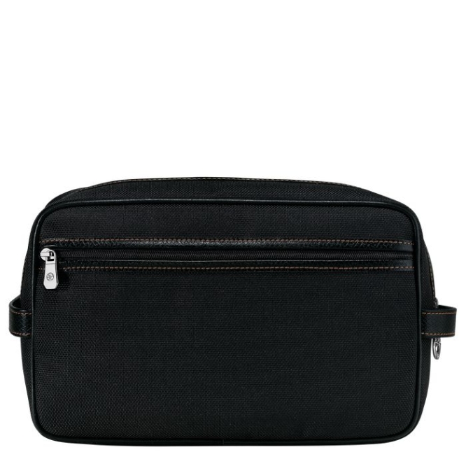 Black Longchamp Boxford Men's Toiletry Bags | US-4683FAW