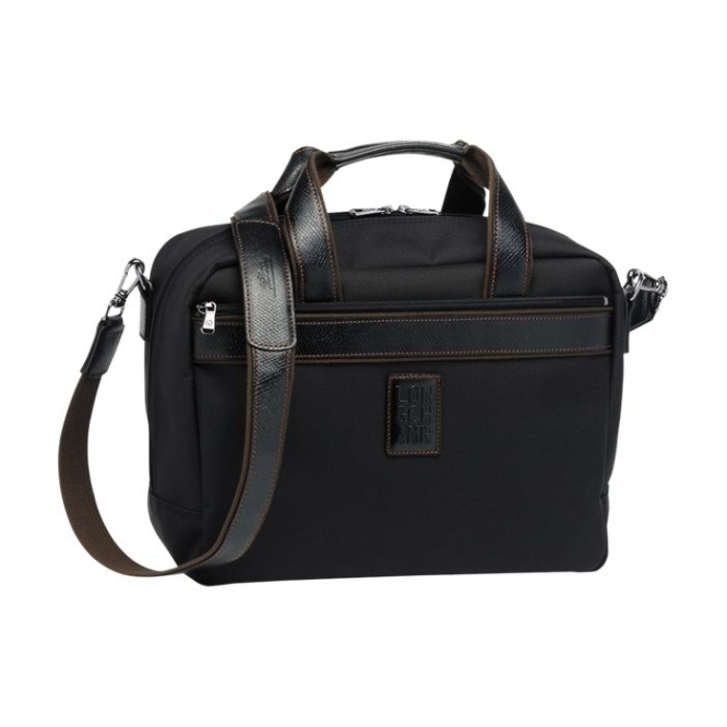 Black Longchamp Boxford Men\'s Travel Bags | US-9185BMD