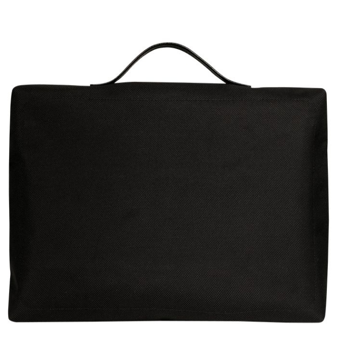 Black Longchamp Boxford S Men's Document Holders | US-1862HVR