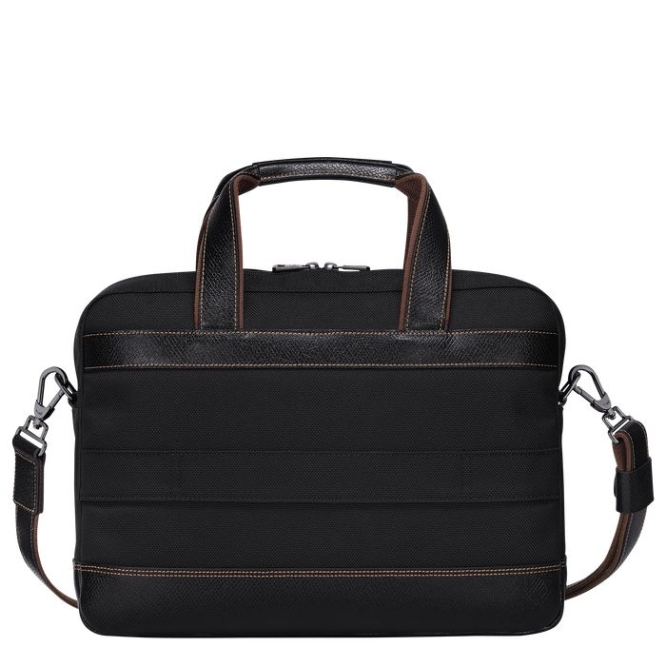 Black Longchamp Boxford S Men's Document Holders | US-5076KMD