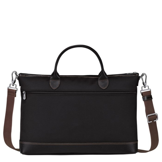 Black Longchamp Boxford S Women's Document Holders | US-7025EKZ