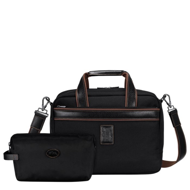 Black Longchamp Boxford Women's Travel Bags | US-7852KED