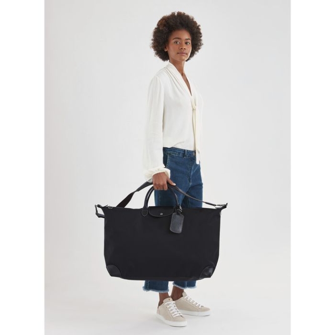 Black Longchamp Boxford XL Women's Travel Bags | US-7915MLT