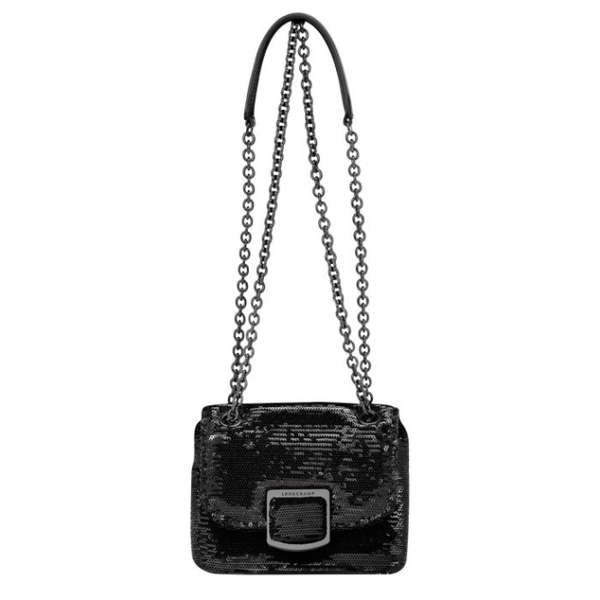 Black Longchamp Brioche Party XS Women\'s Crossbody Bags | US-5691RFH