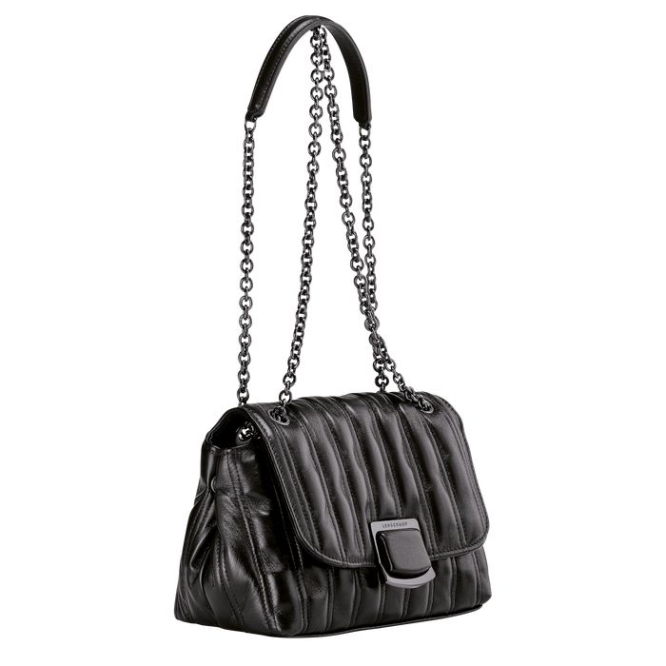 Black Longchamp Brioche S Women's Crossbody Bags | US-9256TIF