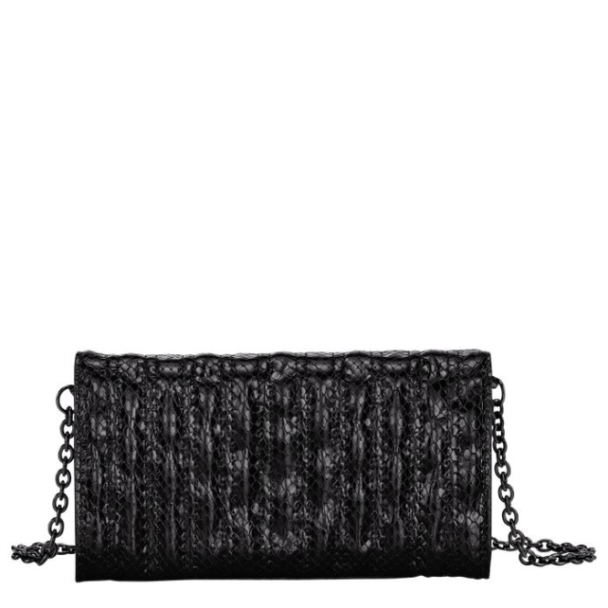 Black Longchamp Brioche Serpent Women's Wallets | US-0625VMW