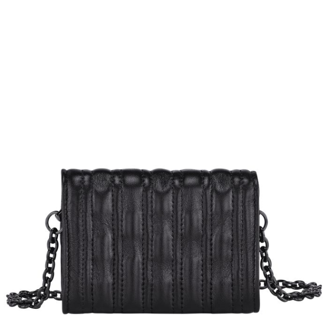 Black Longchamp Brioche Women's Wallets On Chain | US-4137JHO