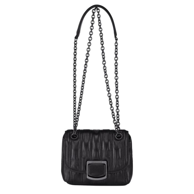 Black Longchamp Brioche XS Women\'s Crossbody Bags | US-1635VNZ